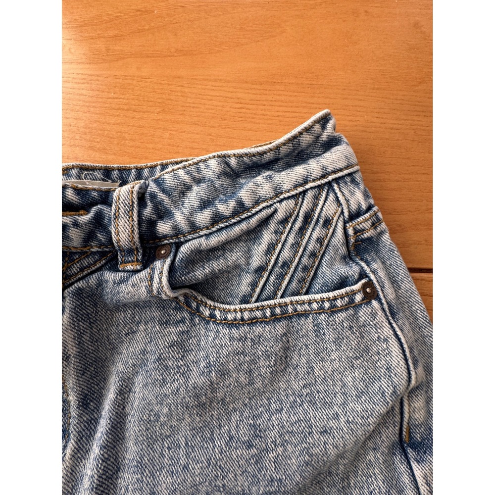 Bullhead Denim Co Jean Shorts Womens 25 Acid Wash High Rise Raw Hem Indie - Picture 6 of 13